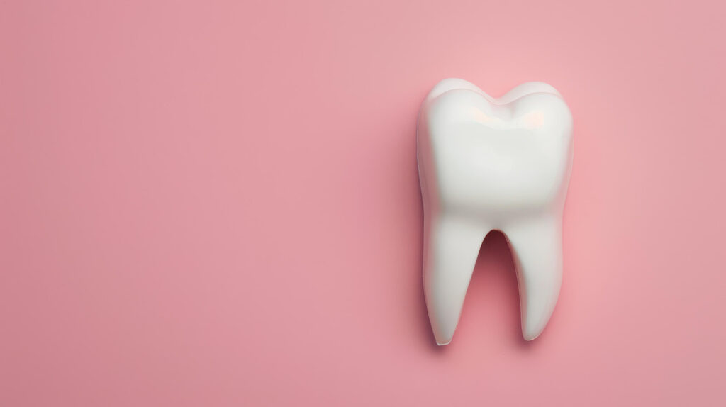 Elevate your dental branding with a vibrant banner featuring immaculate teeth, ideal for promoting gum care and cavity prevention.